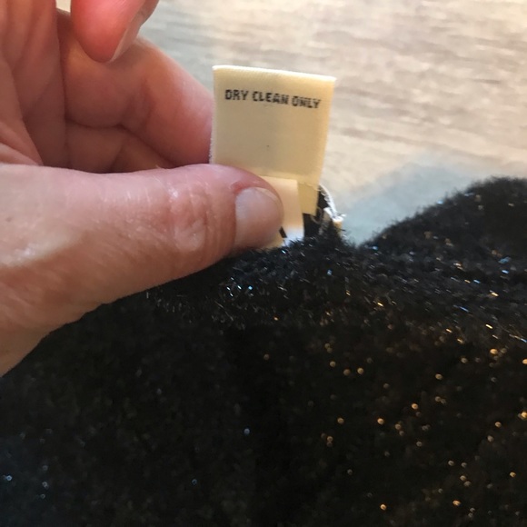 ANN TAYLOR BLACK & SPARKLE BUTTON DOWN CARDIGAN SWEATER Long Sleeve Size Large - Picture 8 of 8